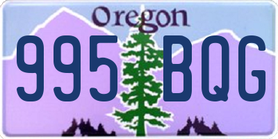 OR license plate 995BQG