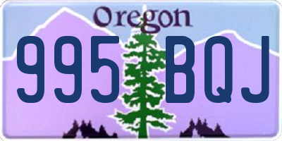 OR license plate 995BQJ