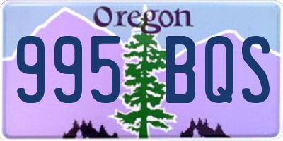 OR license plate 995BQS