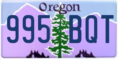 OR license plate 995BQT