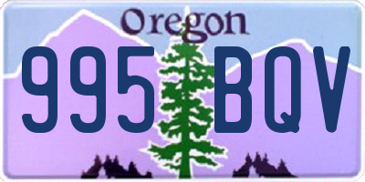 OR license plate 995BQV