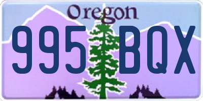 OR license plate 995BQX