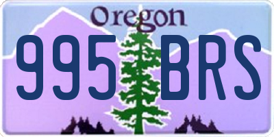 OR license plate 995BRS