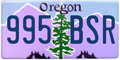 OR license plate 995BSR