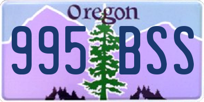 OR license plate 995BSS