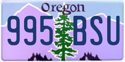 OR license plate 995BSU