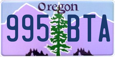 OR license plate 995BTA