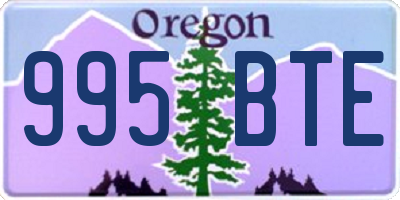 OR license plate 995BTE