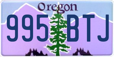 OR license plate 995BTJ