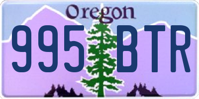 OR license plate 995BTR
