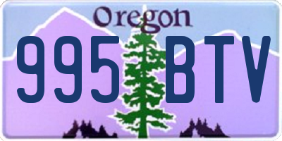 OR license plate 995BTV