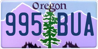 OR license plate 995BUA