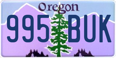 OR license plate 995BUK