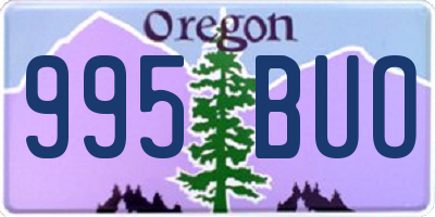 OR license plate 995BUO