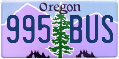 OR license plate 995BUS