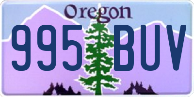 OR license plate 995BUV