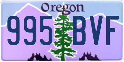 OR license plate 995BVF