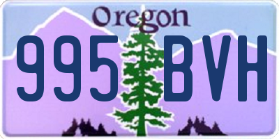 OR license plate 995BVH