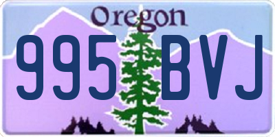 OR license plate 995BVJ