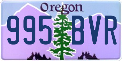 OR license plate 995BVR