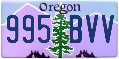 OR license plate 995BVV