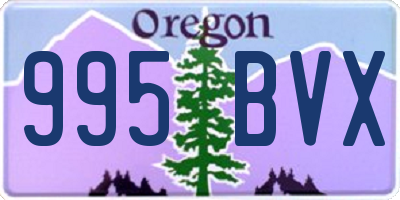 OR license plate 995BVX