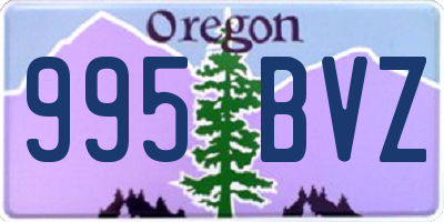 OR license plate 995BVZ