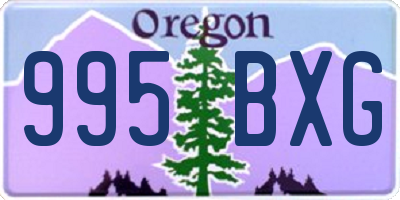 OR license plate 995BXG