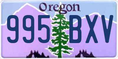 OR license plate 995BXV