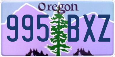 OR license plate 995BXZ