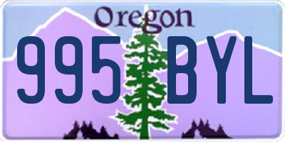 OR license plate 995BYL