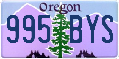 OR license plate 995BYS