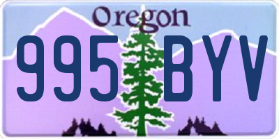 OR license plate 995BYV