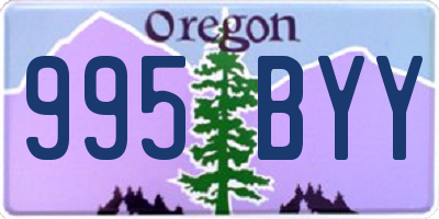 OR license plate 995BYY