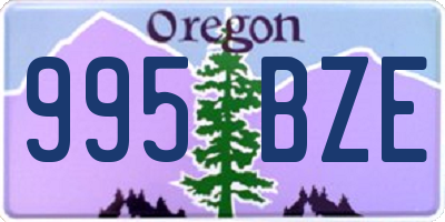 OR license plate 995BZE