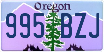 OR license plate 995BZJ