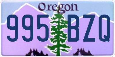 OR license plate 995BZQ