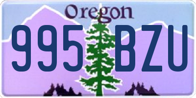 OR license plate 995BZU