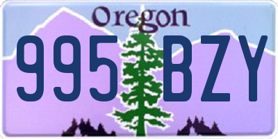 OR license plate 995BZY