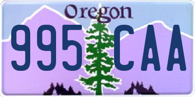 OR license plate 995CAA