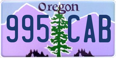 OR license plate 995CAB