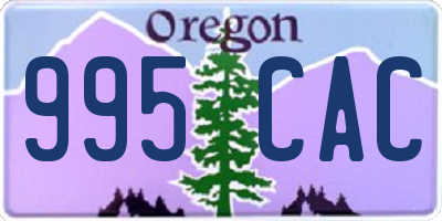 OR license plate 995CAC