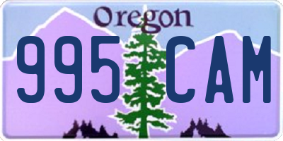 OR license plate 995CAM