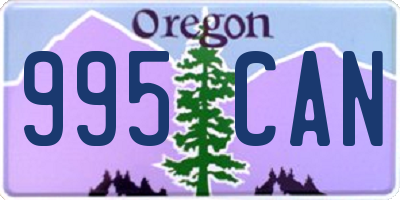 OR license plate 995CAN