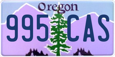 OR license plate 995CAS