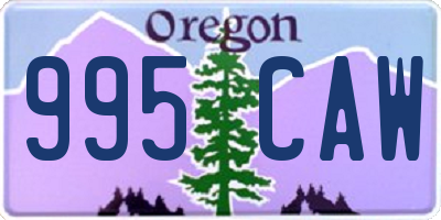 OR license plate 995CAW