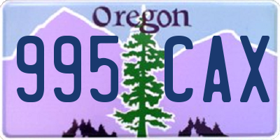 OR license plate 995CAX