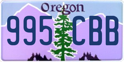 OR license plate 995CBB