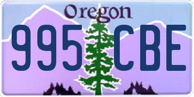 OR license plate 995CBE