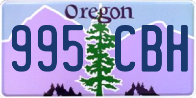 OR license plate 995CBH